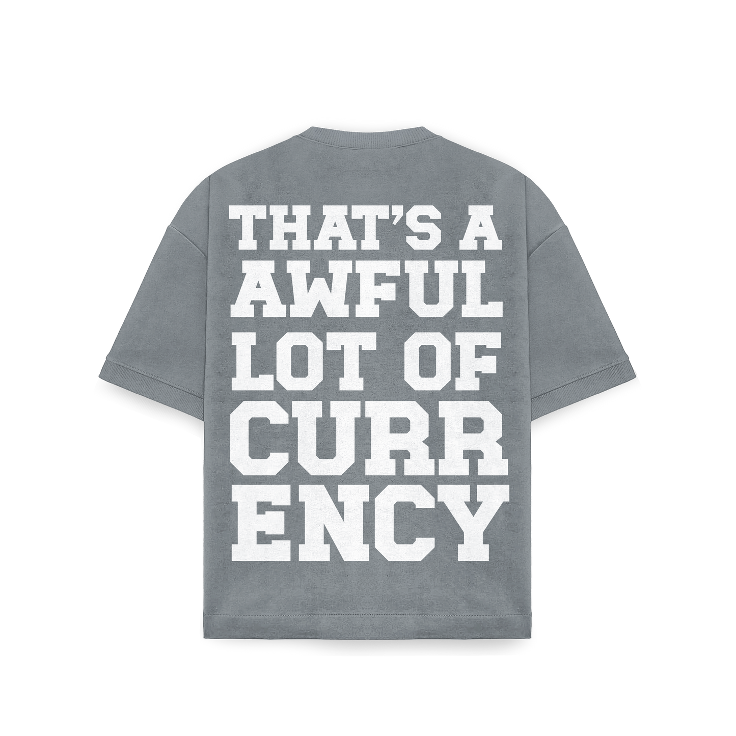 AWFUL LOT OF CURRENCY TEE GREY